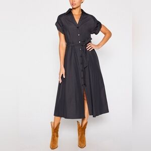 Brochu Walker The Fia Belted Dress Washed Black XS